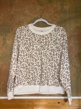 Old Navy ~ Beige Printed Sweater